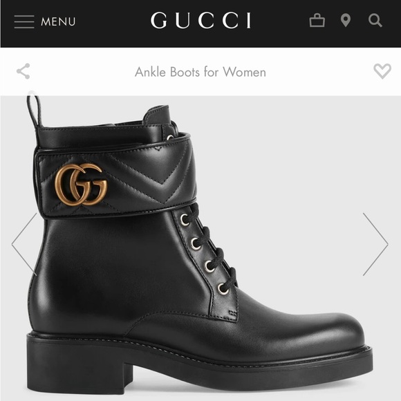 Women’s ankle boot with double G - Picture 1 of 9
